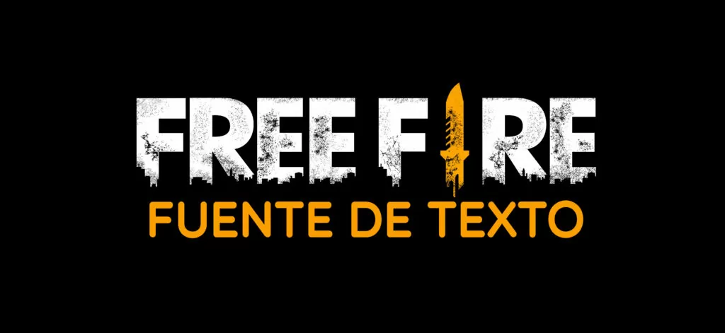 fuente de texto de Free Fire para diseños
