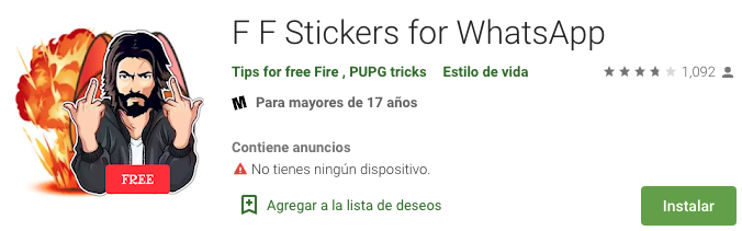 F F Stickers for WhatsApp