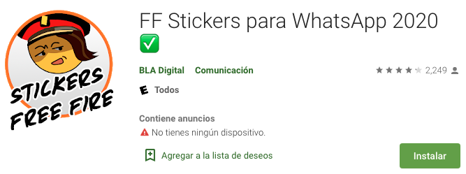 ff stickers para whatsapp 2020