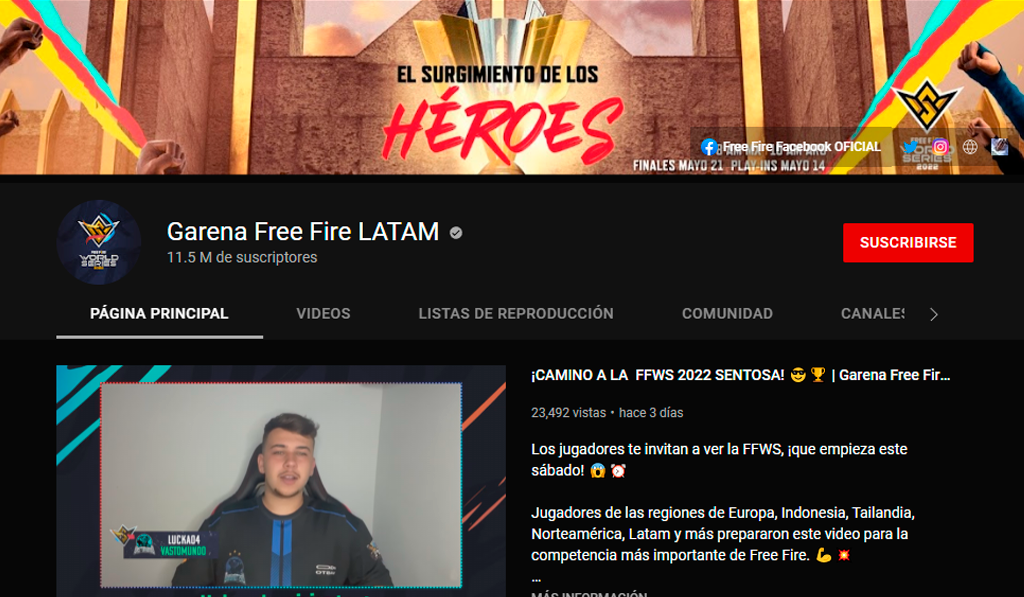 YouTube de free fire